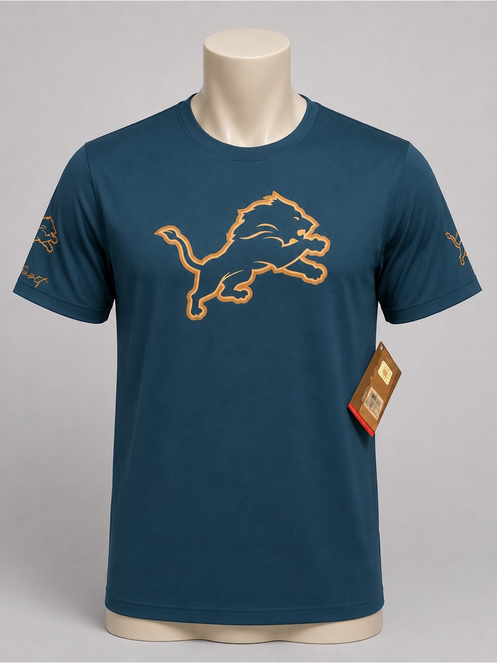 Detroit Lions Ultra Game Men’s Blue Athletic Shirt 2XL Official NFL Licensed NWT
